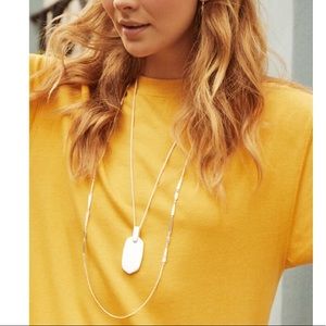 Kendra Scott long Rose Gold Averil necklace